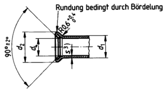 Embocadura de tubo de freno DIN 74234, forma E