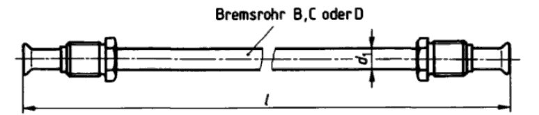DIN 74234 Tubo de freno sin abocinado